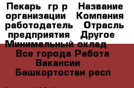 Пекарь– гр/р › Название организации ­ Компания-работодатель › Отрасль предприятия ­ Другое › Минимальный оклад ­ 1 - Все города Работа » Вакансии   . Башкортостан респ.